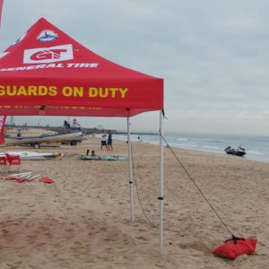 Lifesaving gazebo on the beach
