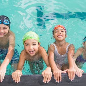 Kids swimming