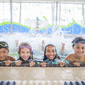 Kids swimming