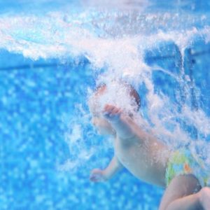 Baby swimming